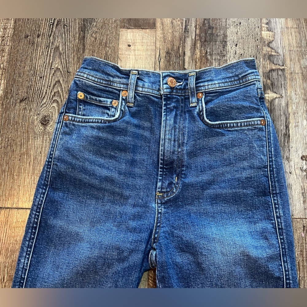 Agolde Roxanne Super High Rise Skinny Dark Wash Size 25 - Picture 3 of 7